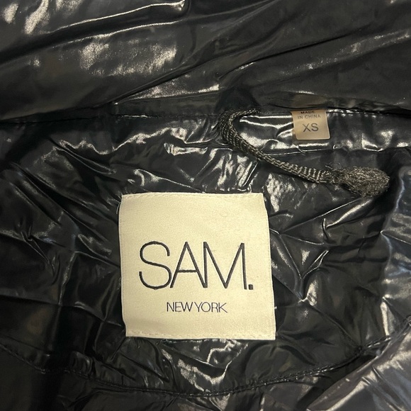 SAM. Noho Belted Down Coat size XS black color: Jet - Picture 4 of 8